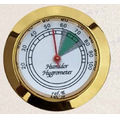 Hygrometer w/ Gold Frame & Glass Face